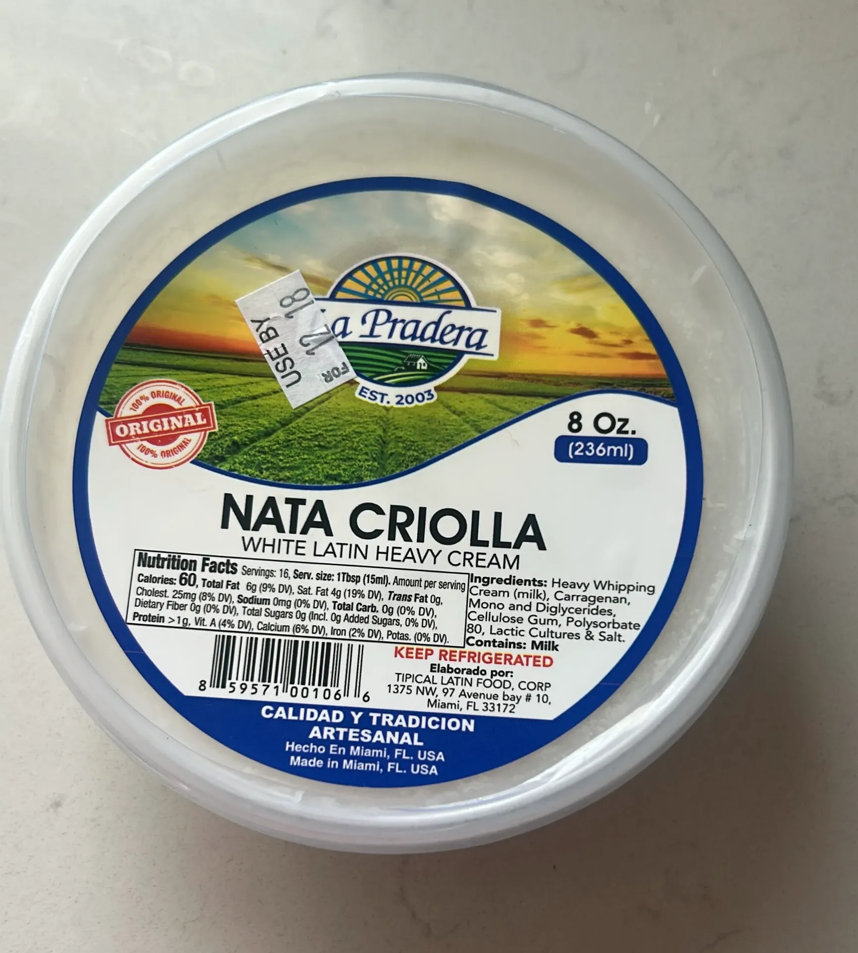 NATA CRIOLLA 8 OZ